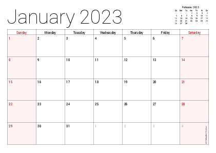 2023 calendar